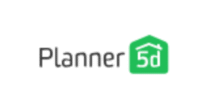 Blue house-shaped Planner5D logo for home design software