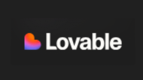 Lovable.dev logo - AI customer support tool with chatbot icon