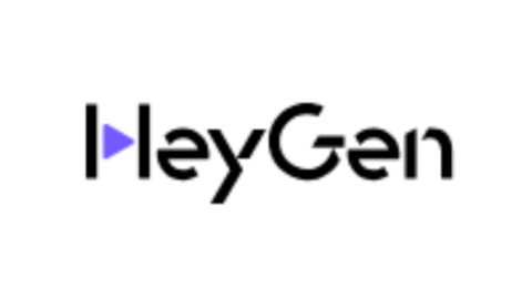 HeyGen AI video tool logo with blue gradient design