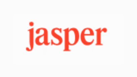 Jasper AI writing assistant logo with blue brand colors